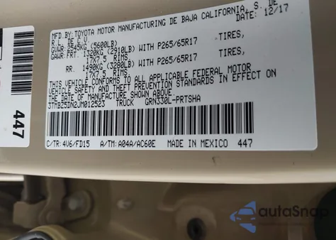 2018 Toyota Tacoma Trd Sport z USA, uszkodzony, nr VIN 3TMBZ5DN2JM012523